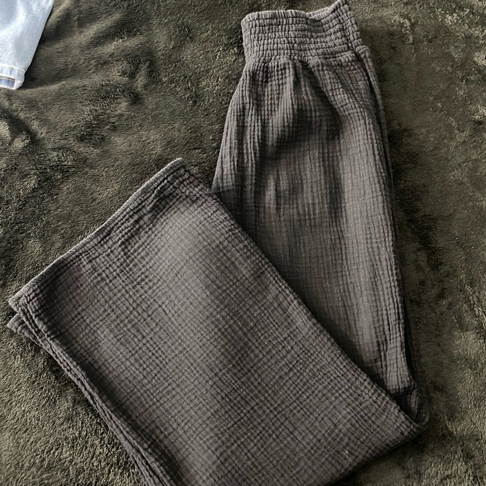 Black Flared Romper Pants